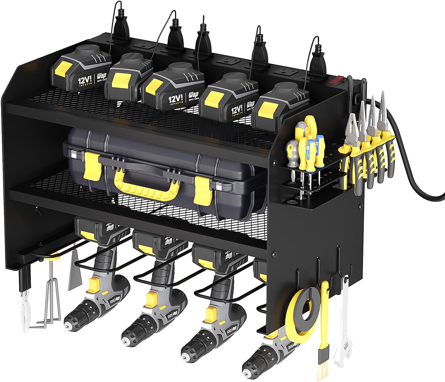 Power Tools Toolstation - Heavy Duty Metal Tool Storage Rack
