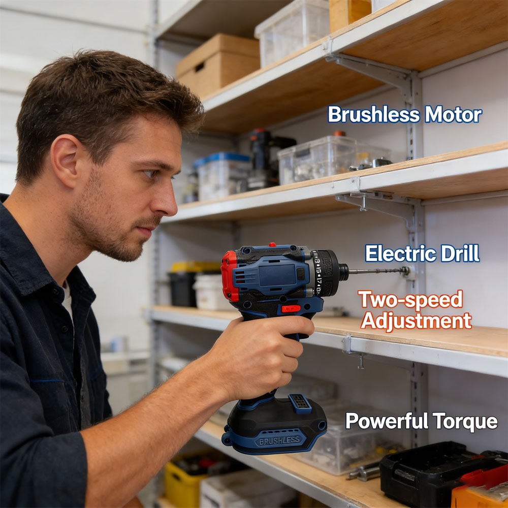 Power Tools Makita Set - Brushless Electric Screwdriver Gear Two Speed