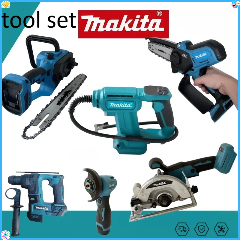 Power Tools Makita Set - Makita Brushless Grinder Butter Gun Chainsaw