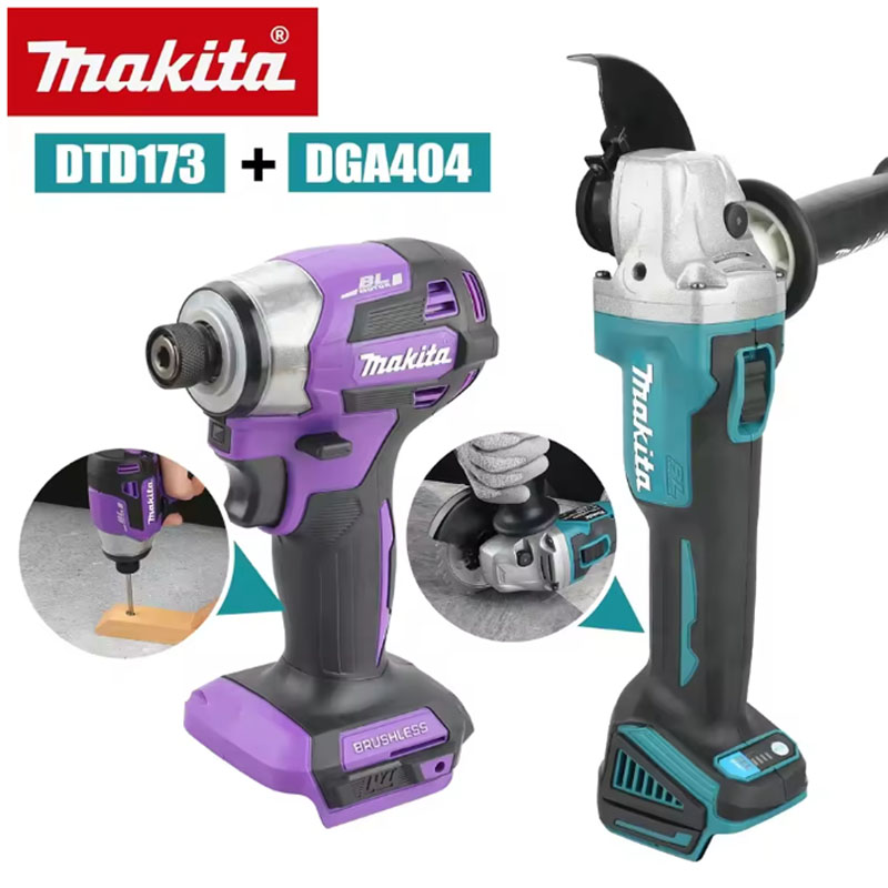 Power Tools Makita Set - Makita DGA404 18V 125mm Brushless Angle