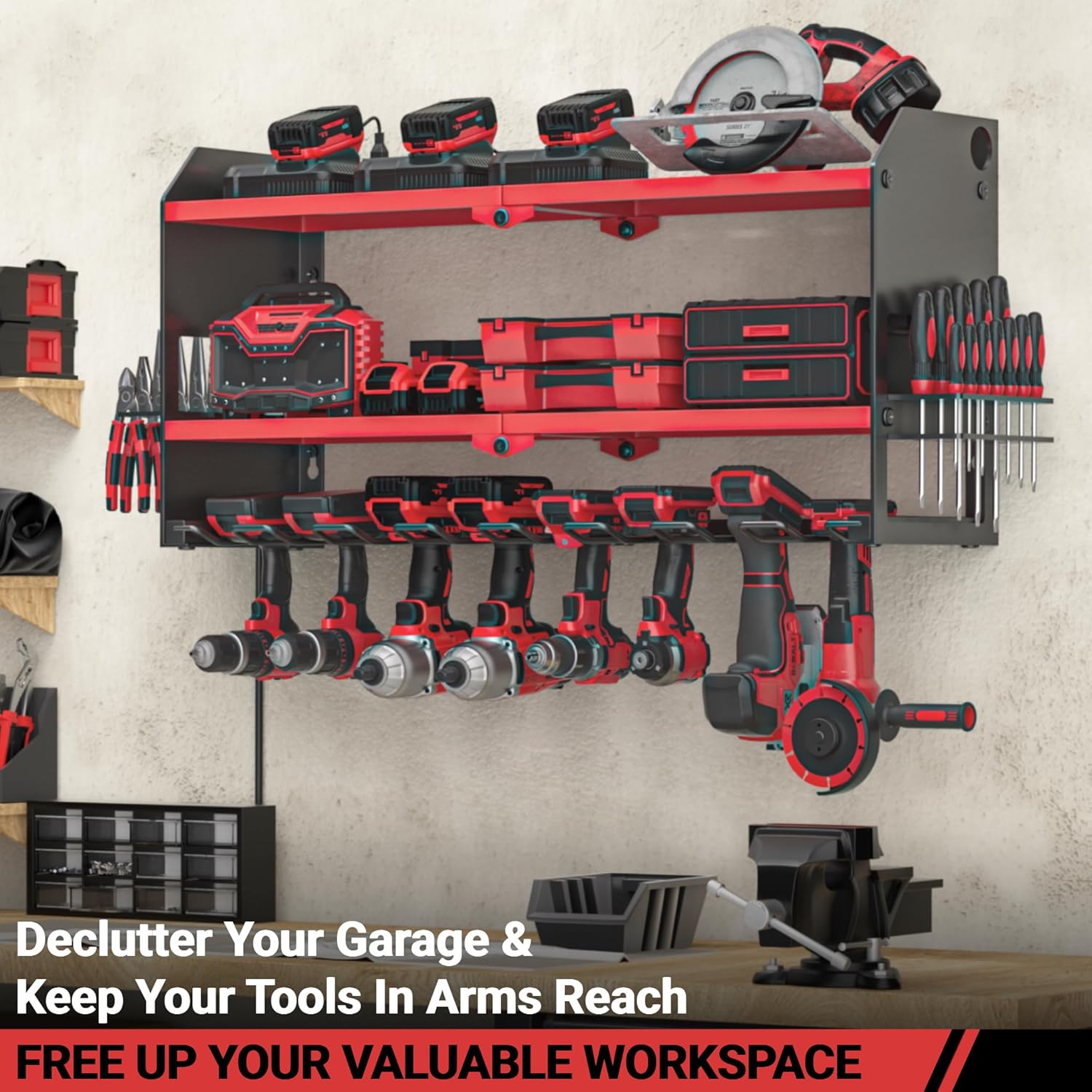 Wall-Mounted Power Tool Organi - مراجعة Power Tools Toolstation وسعره