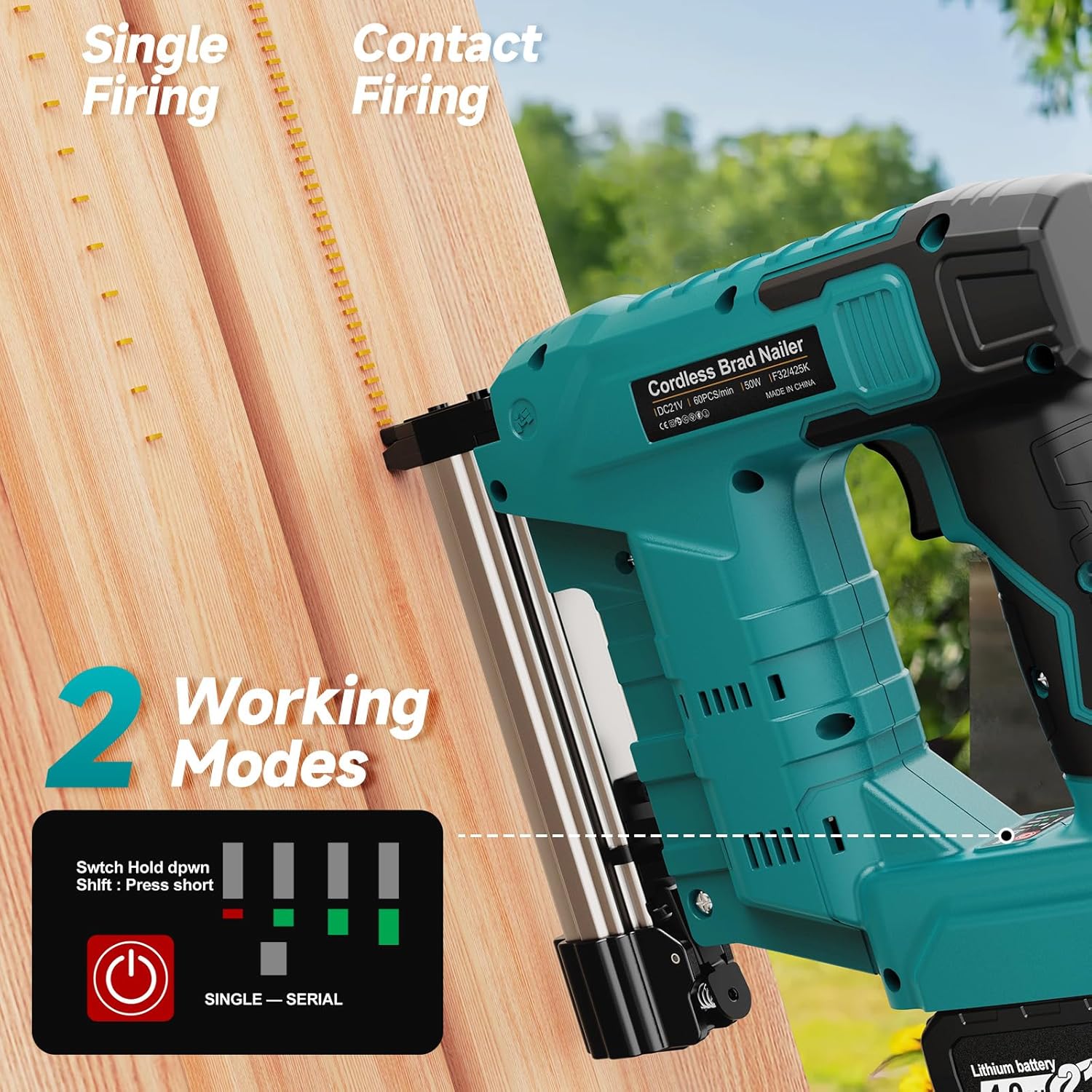 Brushless Brad Nail Gun 2 in 1 - مراجعة Staple Gun Electric وسعره