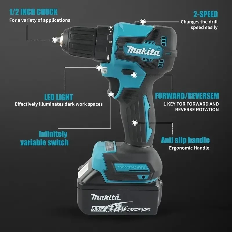 Makita DDF485 10MM Rechargeabl - مراجعة Power Tools Makita Set وسعره