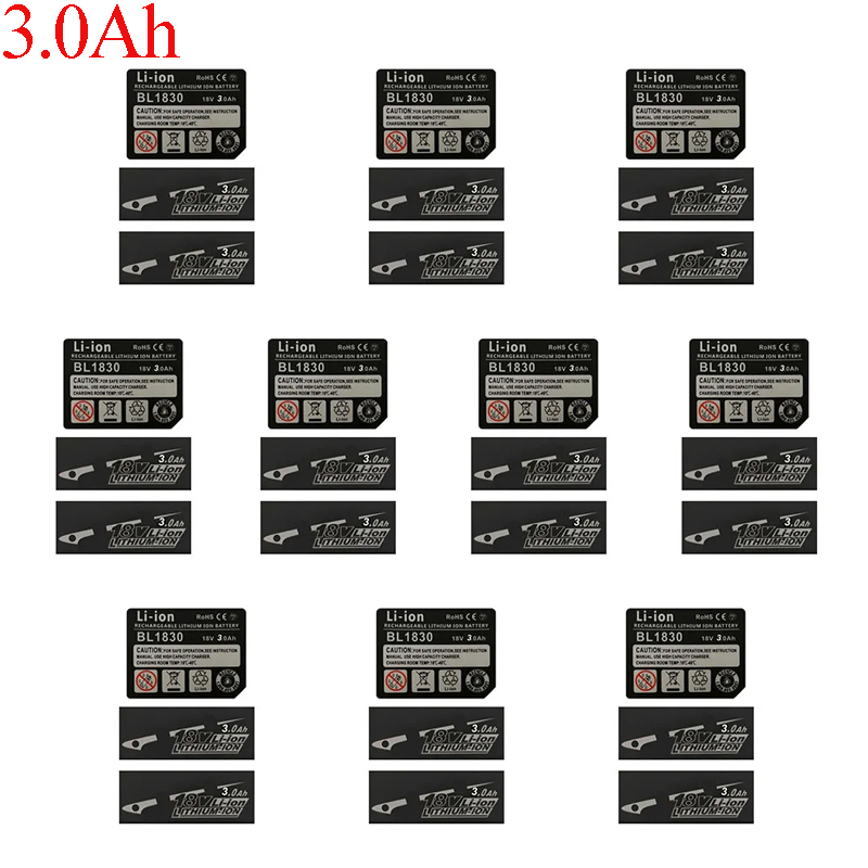 10 Sets BL1830 Tag Li-Ion batt - مراجعة Power Tools Jack Hammer وسعره