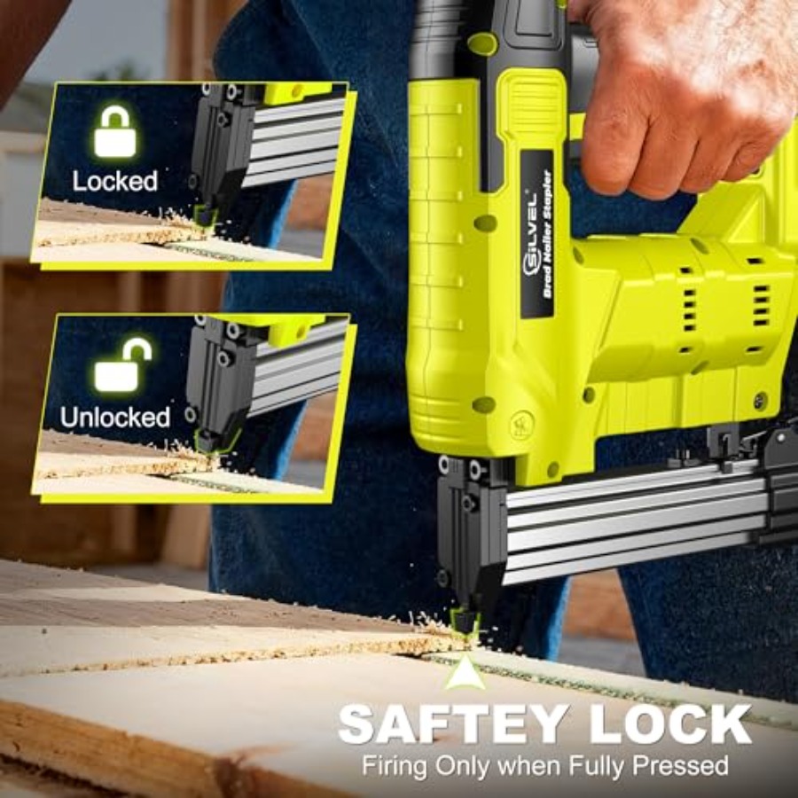 21V Cordless Nail Gun 2-in-1 E - مراجعة Staple Gun Electric وسعره