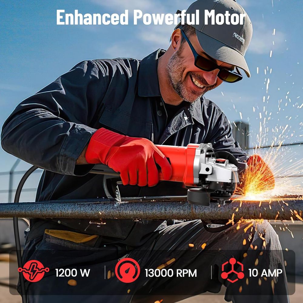 10 Amp, 4.5-Inch 12000W High-S - مراجعة Angle Grinder 4.5 وسعره