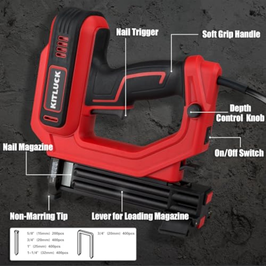 Brad Nailer 2 in 1 120V Electr - مراجعة Staple Gun Electric وسعره