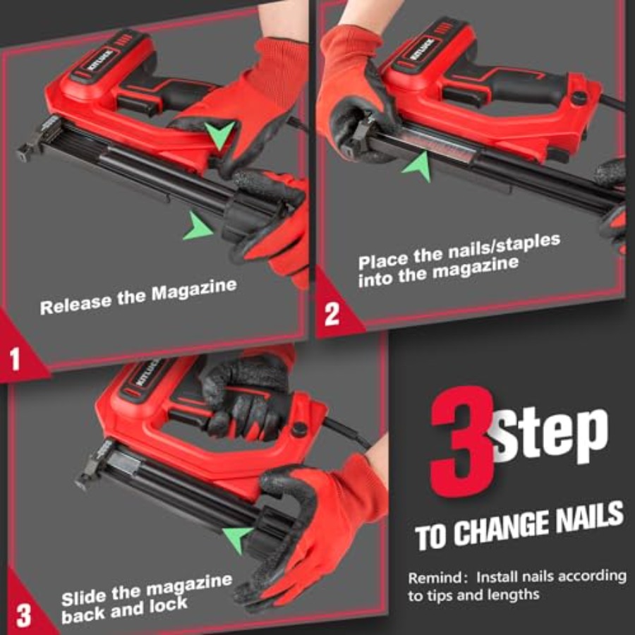Brad Nailer 2 in 1 120V Electr - مراجعة Staple Gun Electric وسعره