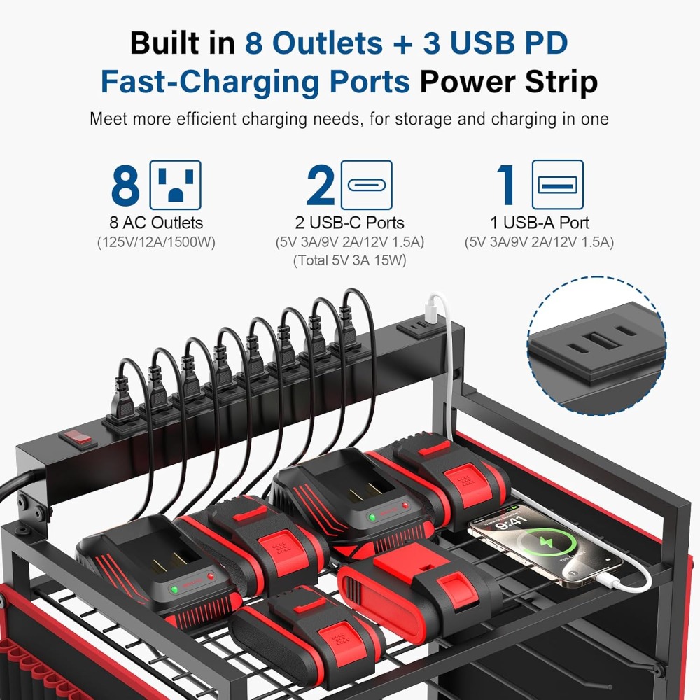 Garage Large Power Tool Organi - مراجعة Power Tools Toolstation وسعره