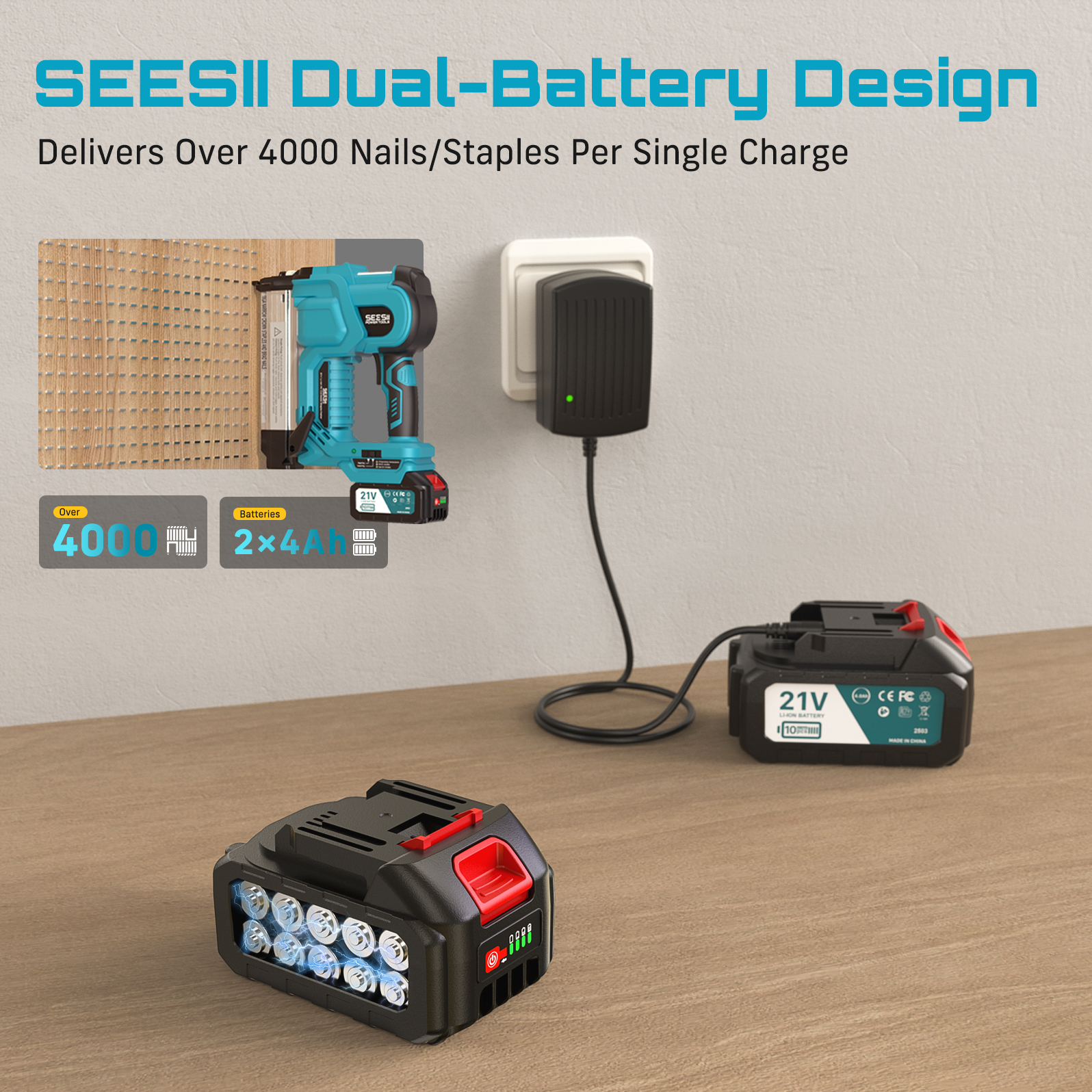 SEESII Electric Impact Nail Gu - مراجعة Staple Gun Electric وسعره