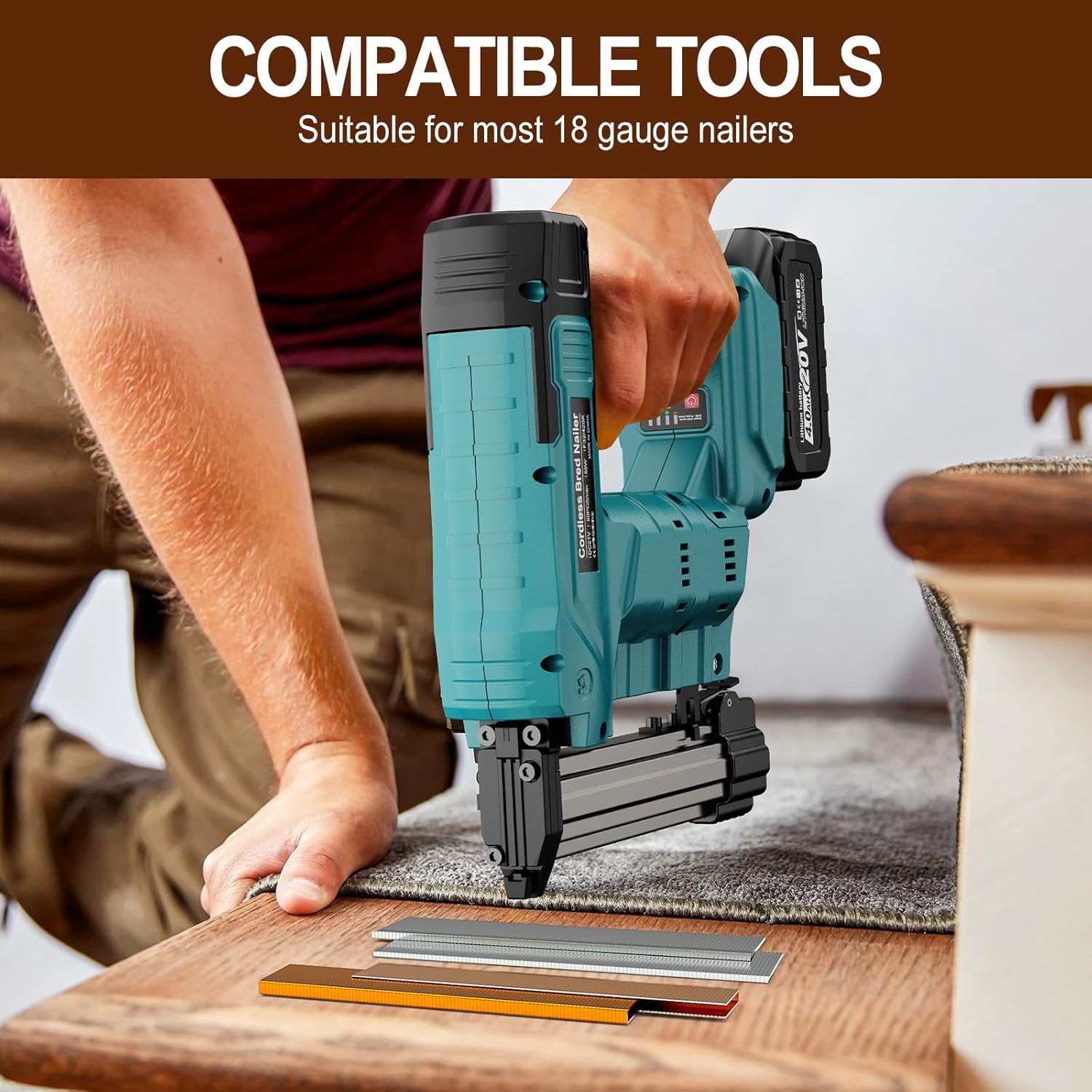 1600pcs/box F32 Brad Nails 425 - مراجعة Staple Gun Electric وسعره