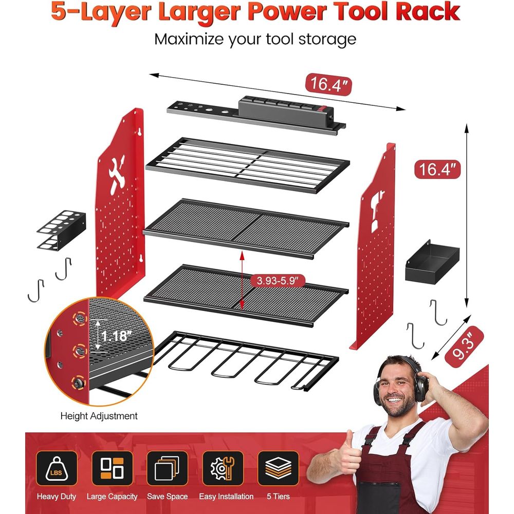 Power Tool Organizer Wall Moun - مراجعة Power Tools Toolstation وسعره