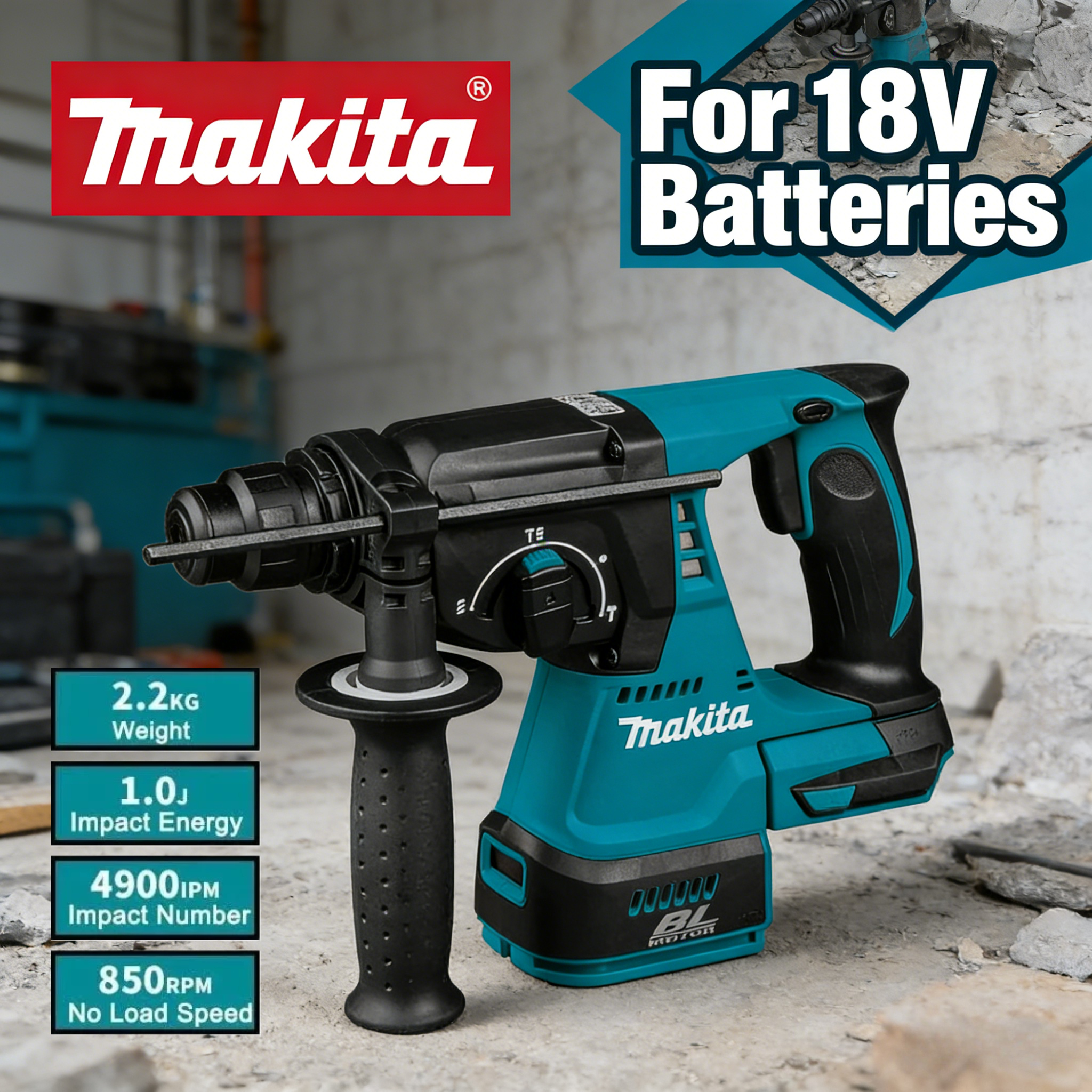 Makita Brushless Hammer Makita - مراجعة Power Tools Jack Hammer وسعره